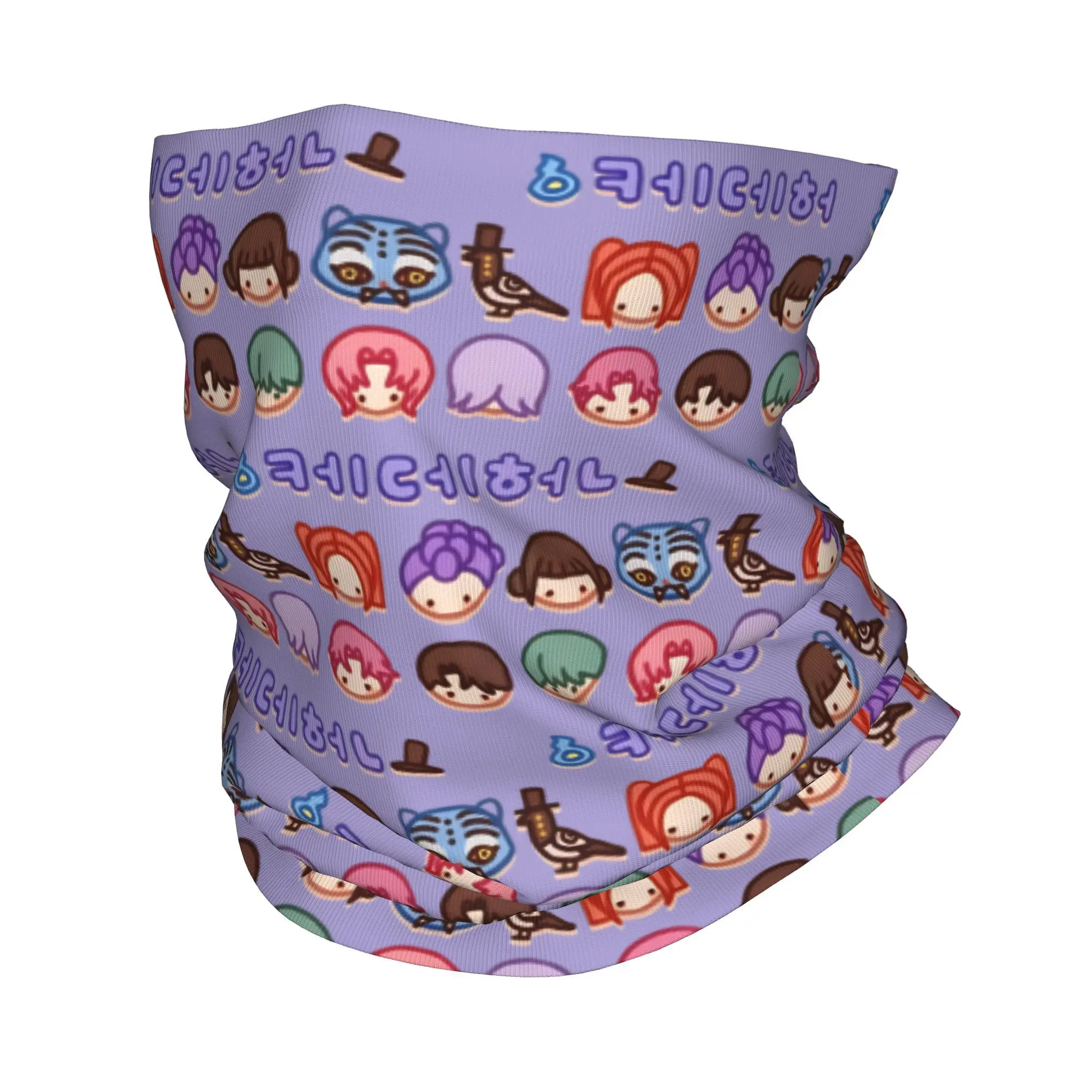 

Cute Kpop Demon Hunters Idols Crayon Bandana Neck Gaiter Printed Wrap Scarf Warm Headwear Cycling Unisex Adult All Season