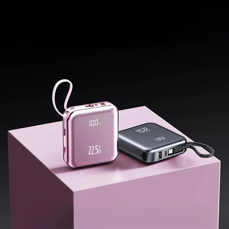 20000mAh Power Bank Bring Your Own Cable Super Fast Charging Compact Portable Charger Mobile Power Supply for Smartphone