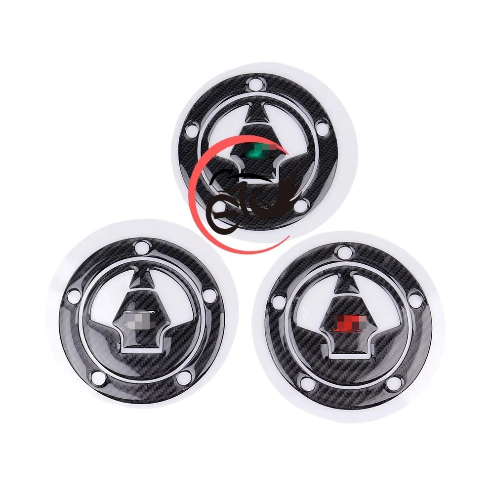 

Para Kawasaki Z750 Z800 Z1000 ZX6R ZX10R ER6N/F 3D fibra de carbono modificado tapa de tanque de combustible pegatina