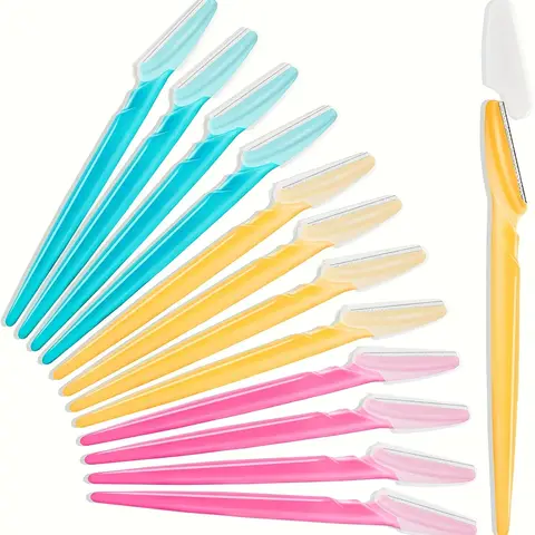 여성용 다목적 눈썹 면도기, 트리밍 및 쉐이핑 스무스, 복숭아 퍼즈 페이스 트리머, 제모, 10 개