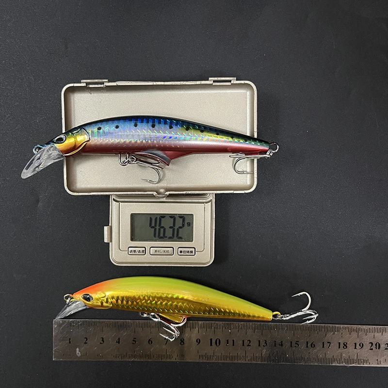 Señuelos de Pesca de pececillo que se hunden, cebo duro Artificial de fundición larga de 120mm y 45g, Wobblers de trucha de agua salada para Lucio