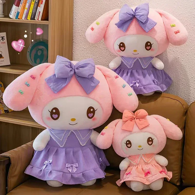 ตุ๊กตาน่ารักตุ๊กตา Kuromi My Melody หมอนของเล่นของขวัญวันเกิดตุ๊กตาสัตว์อะนิเมะสําหรับเตียงนอน Kawaii ตกแต่งห้อง