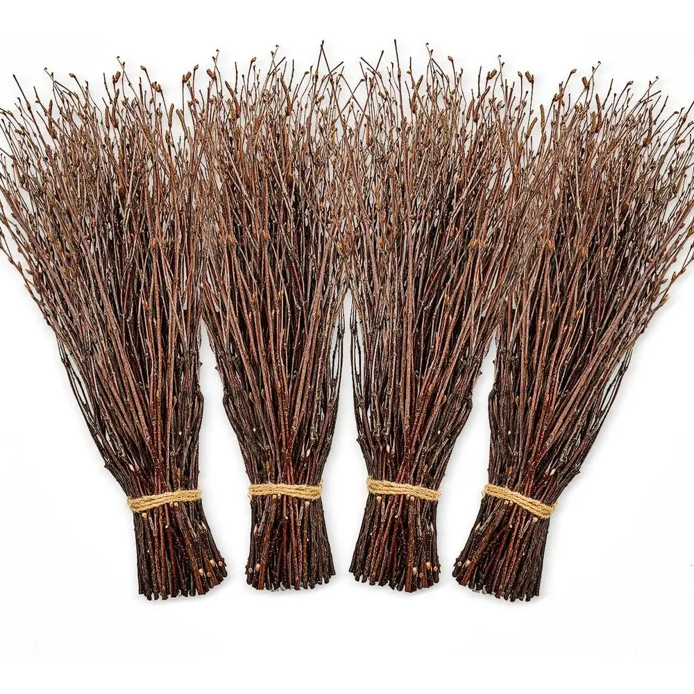 

200pcs Natural Birch Twigs for Decorating, DIY Crafts, Floral Arrangements, Vase Fillers, Centerpieces, Halloween Brooms, Dried