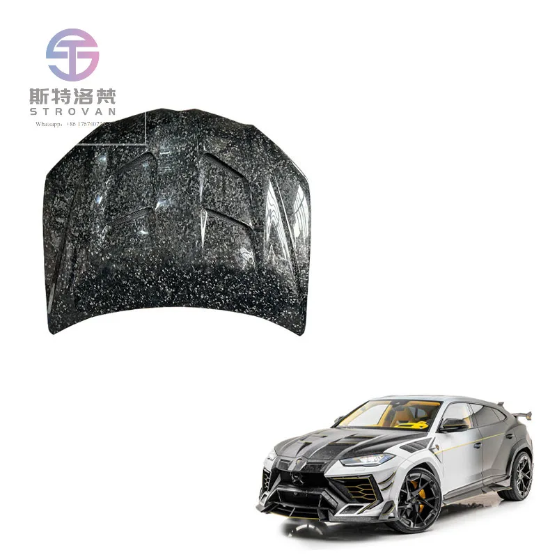 

Детали кузова автомобиля Langyu 18-22, крышка двигателя, передний капот из кованого карбона, подходит для обновления URUS, капот двигателя в стиле MSY