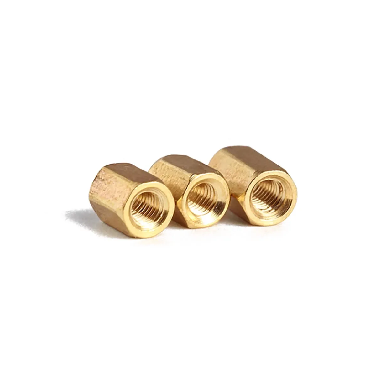 M4 Brass Hexagonal Through-Hole Flat Head Isolation Nut Column Hollow Chassis Motherboard Computer Board Column