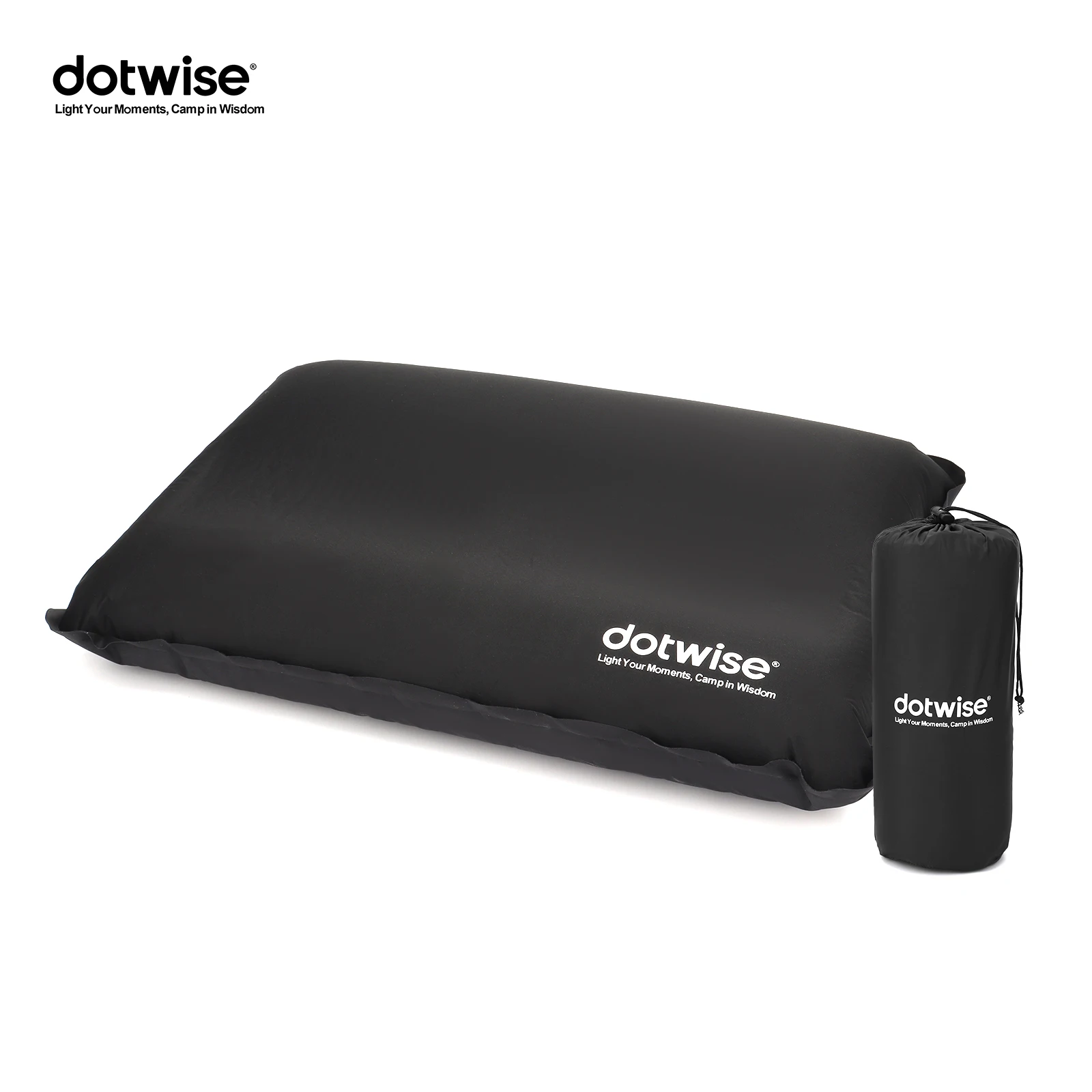 DOTWISE Automatic Inflatable Pillow 3D sponge pillow Portable Camping Pillow for Outdoor travel office nap with StorageBag