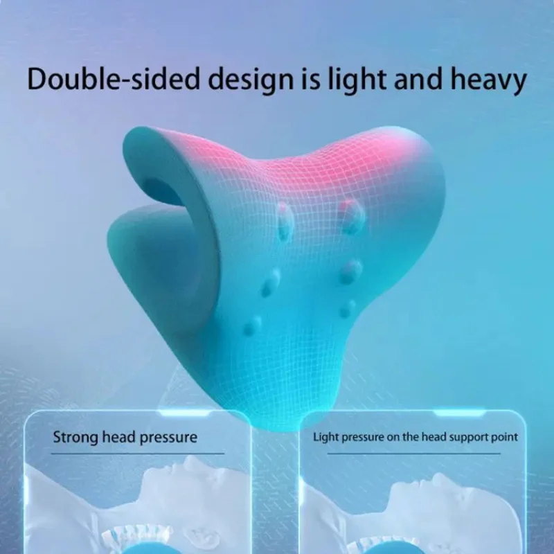 Neck Shoulder Stretcher Relaxer Cervical Chiropractic Traction Device Pillow For Side Back Stomach Sleeper Remedial Pillows