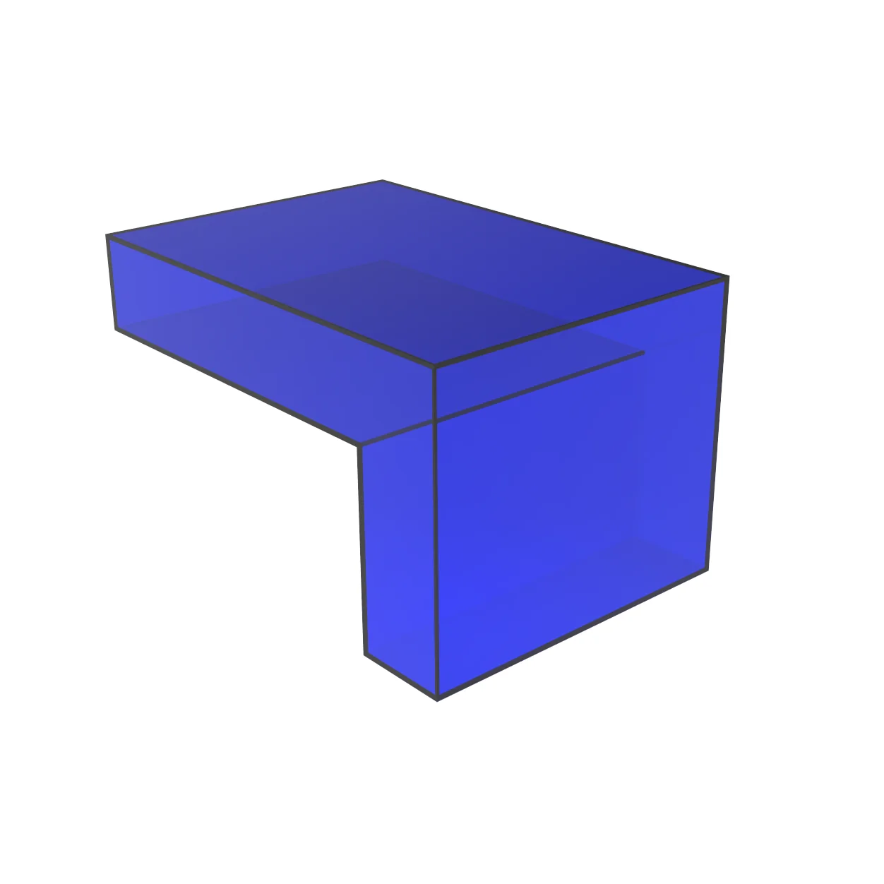Acrylic L-shaped display stand Keystone display stand Transparent thick island ladder display case