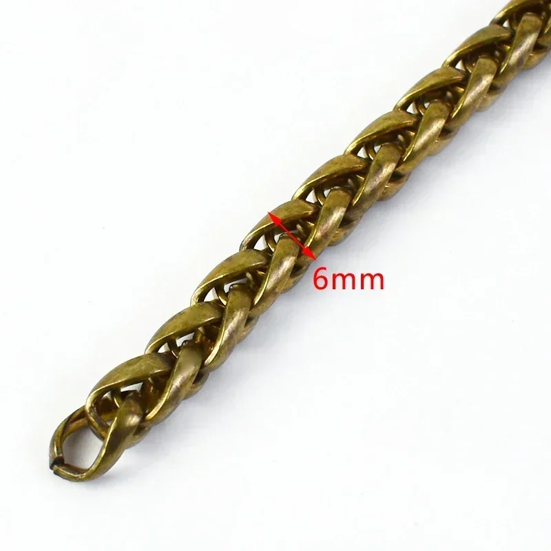Brass Wallet Chains 4-10mm Men's Keychain Buckles