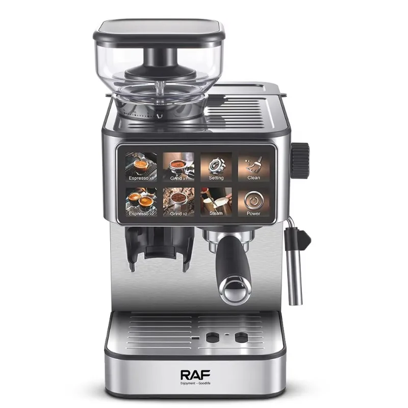 CE Certified 3-in-1 Automatic Espresso Coffee Machine, 15 Bar Pump Pressure with Touch Screen Display