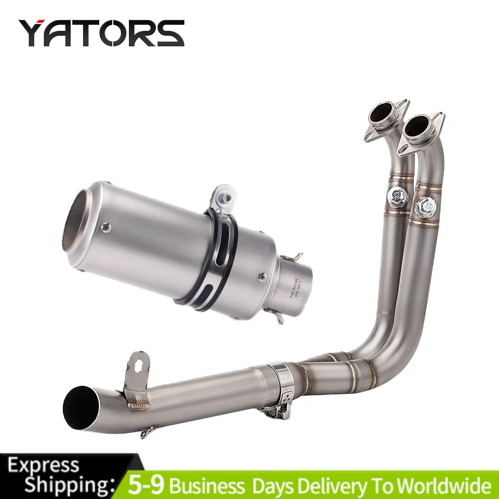 ل CF-Moto 450SR 450SR-S أنابيب العادم دراجة نارية نظام العادم الخمار ربط الأنابيب الانزلاق على #1