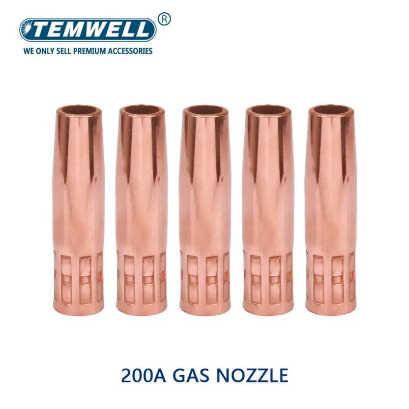 2/5pcs  200A MIG MAG Gun Nozzle Accessories Consumables 2.0mm thickness shield Cups for the CO2 MIG welding machine