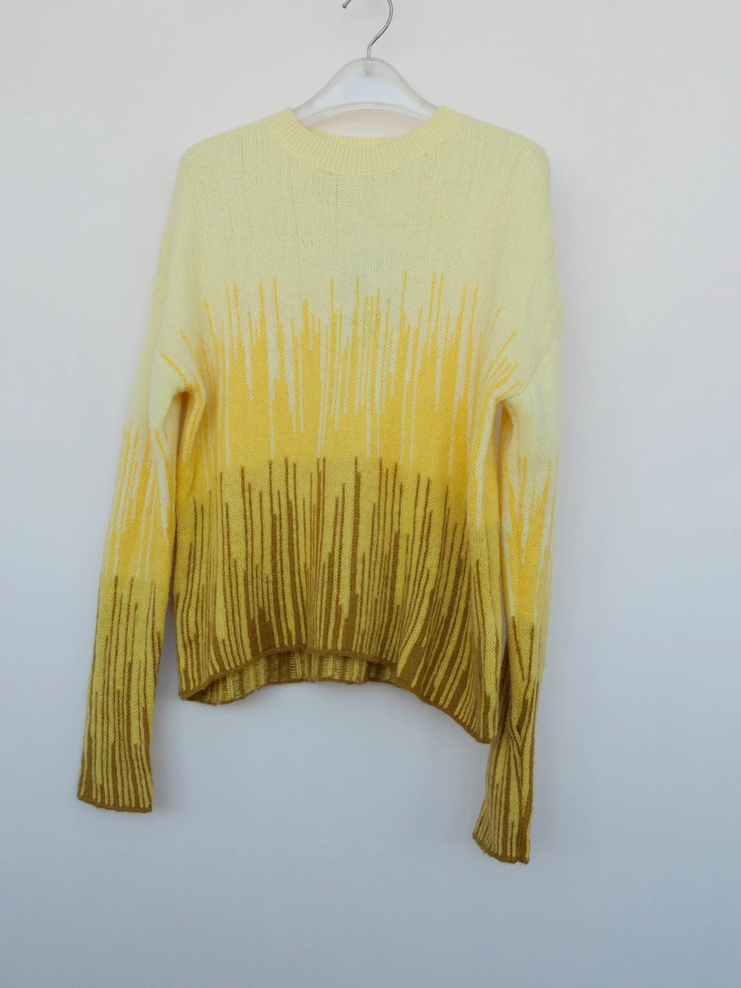 

Женский круглый свитер Ne, легкий, пушистый, теплый, желтый, осенне-зимний трикотаж, удобный свободный крой, длинный Sve Crew Ne