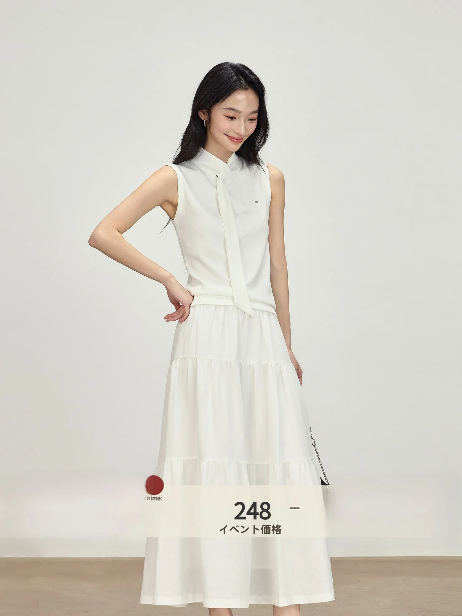 

Белая длинная юбка-макси Ele для женщин, модная юбка-кейк для фигуры типа «груша», удобная, мягкая, плотная, комфортная, весна-осень