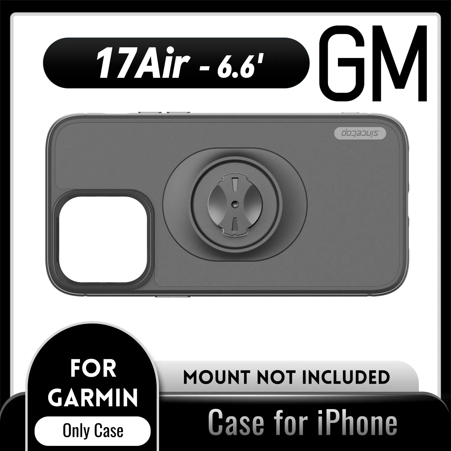 sincetop Stoßfeste Hülle für Garmin Fahrradhalterungen / Halterungen für Apple iPhone 17 16 15 14 13 12 11 8 7 Pro X Max Plus SE Schutzhülle 3