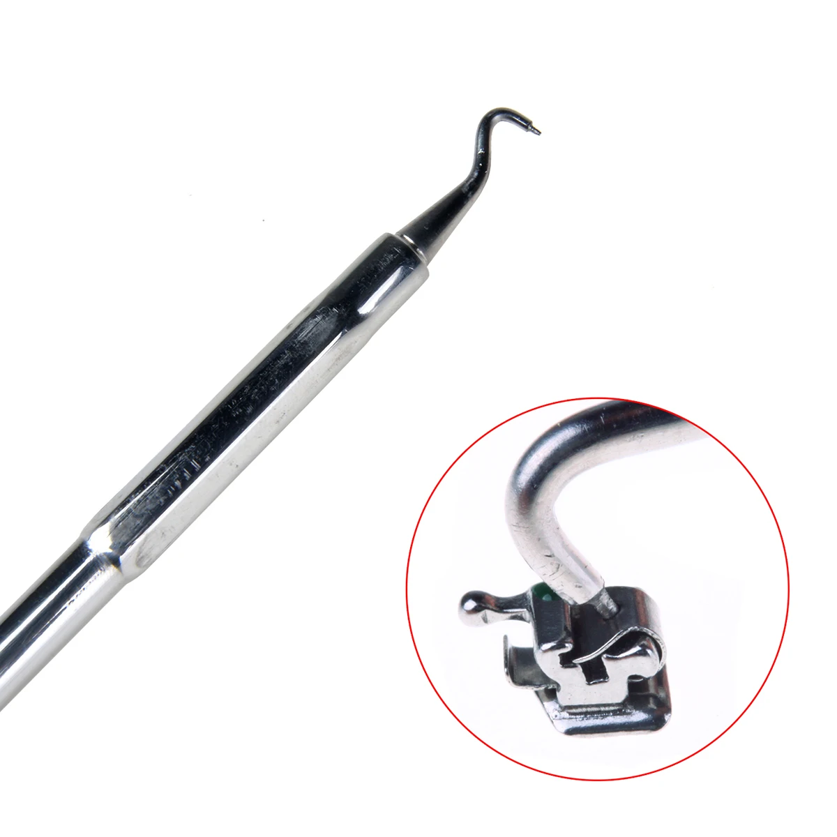 AZDENT Zahnspangen, kieferorthopädische Brackets, aktive selbstligierende 4-teilige Backenzangen, markierte Basis Roth 0.022, Haken 345 mit Werkzeug – Detail 7