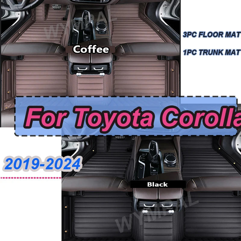 

LUXURY Car Floor Mats For Toyota Corolla E210 210 2024 2023 2022 2021 2020 2019 Auto Accessories Custom Cover Waterproof Anti