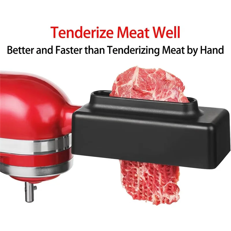

ELEG-Meat Tenderizer For Kitchenaid Stand Mixer Stainless Steel Gears Meat Tenderizer Kitchen Poultry Tenderizers Easy To Use Bl
