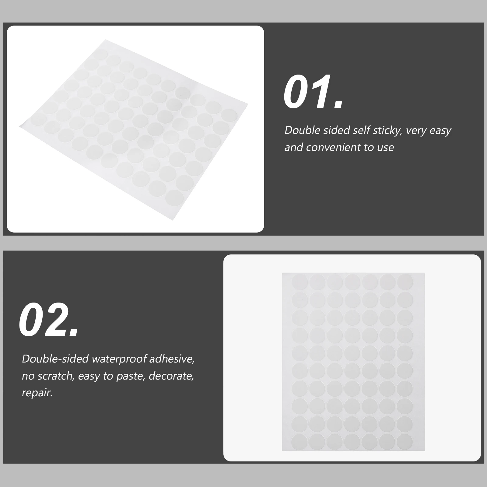 2 قطعة لاصق على الوجهين ملصق مقاوم للماء شريط أكريليك قوي لتنظيم المكاتب المنزلية إصلاح الأسطح الصلبة المسطحة #6