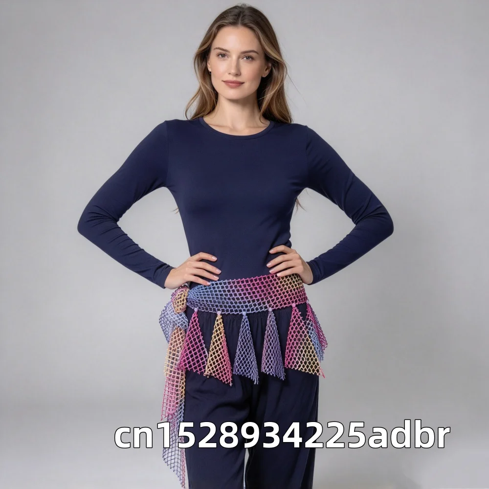 Belly Dance Practice Accessories Women's Flash AB Stones Fringe Hip Scarf Adult and Children's Oriental Dance Performance Belts