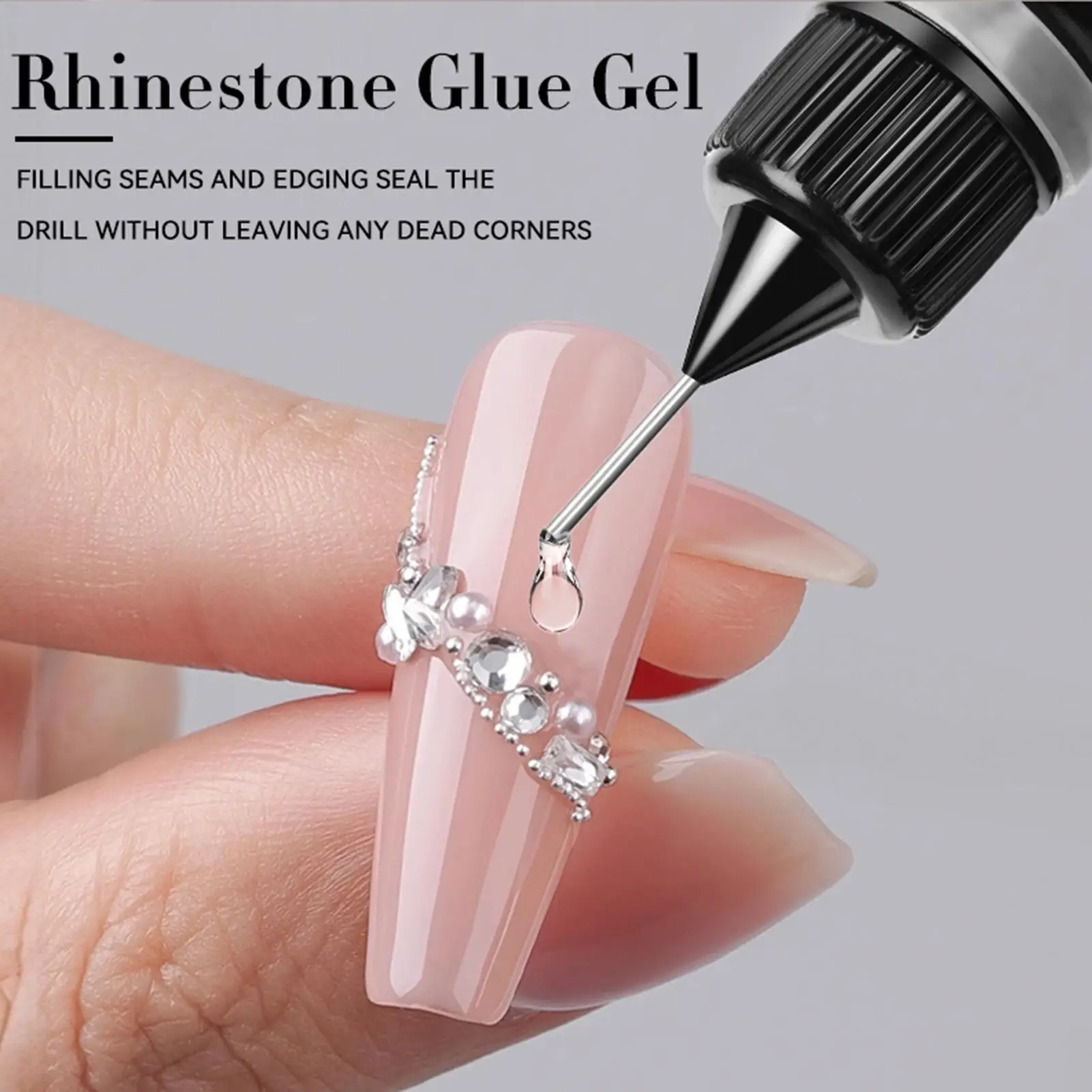 10ml Rhinestone Glue Quick Drying Nail Jewel Glue Strong Adhesive Nail Charm Decoration Glue Nails Super Strong Gel Nail Glue