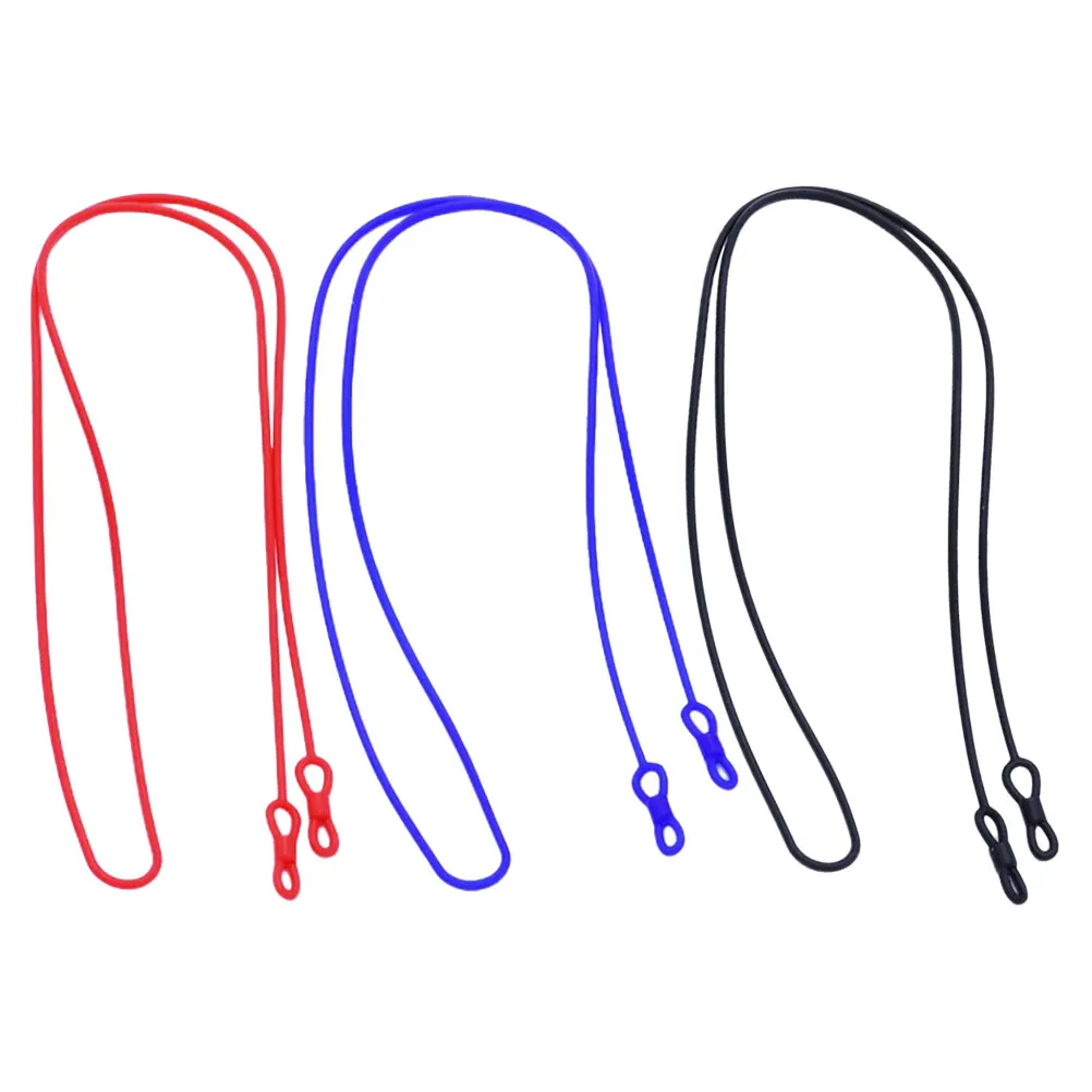 

3pcs Glasses Rope Eyeglasses Cord Holder Silicone Lanyards Neck Strap Black Red Blue Durable Elastic For Men Women Glasses