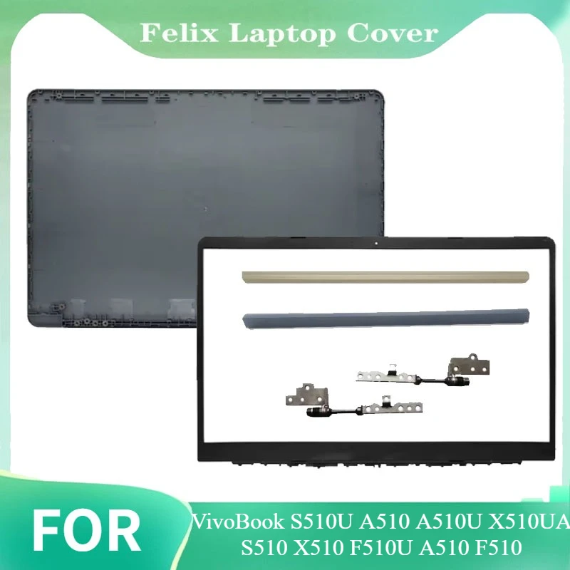 

For VivoBook S510U A510 A510U X510UA S510 X510 F510U A510 F510 New Laptop LCD Back Cover/Front Bezel/Hinges Plastic
