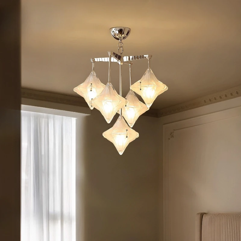 

Nordic Designer Star Shaped Pendant Lights Glass Luminaires Living Room Cafe Bedroom Romantic Art Decoration LED Hanging Lamps