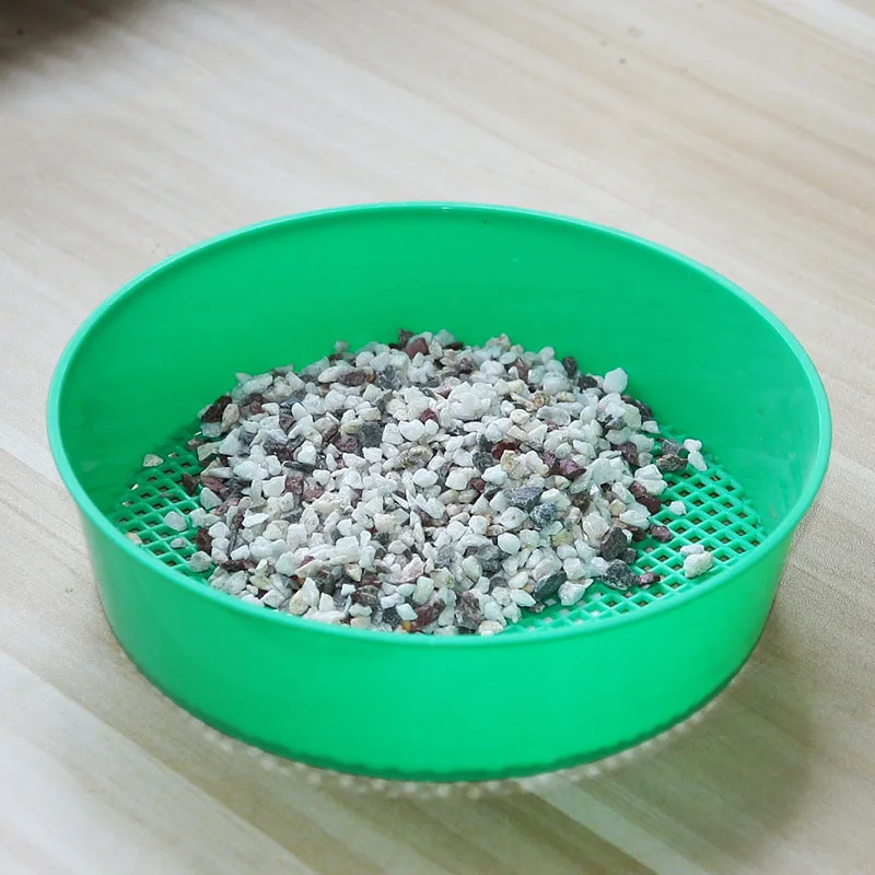 Sieve Garden Soil Mesh Pan Sifting Sifter Filter Sand Plastic Round Riddle Garden Screen Fine Classifier Compost Sieves