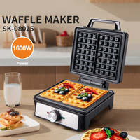 Home waffle maker, breakfast bread maker, sandwich maker, adjustable temperature control, electric baking pan