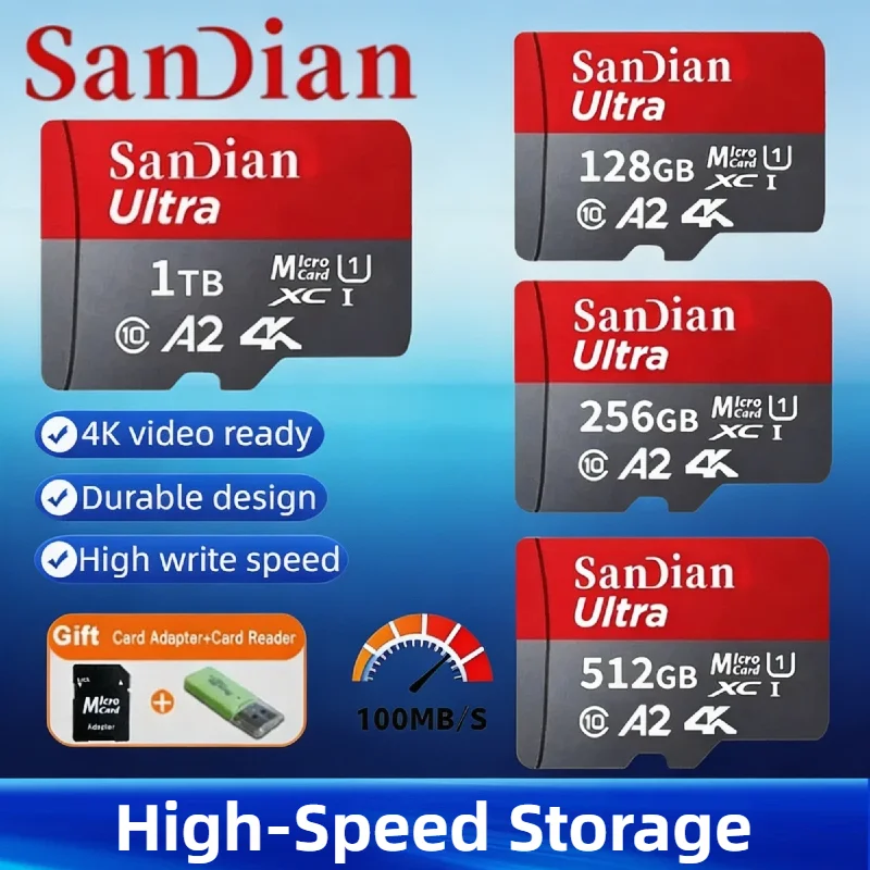 

Original 128GB 256GB High Speed TF SD Memory Card Class 10 Stable Performance for Phone Digital Camera and Audio MP3