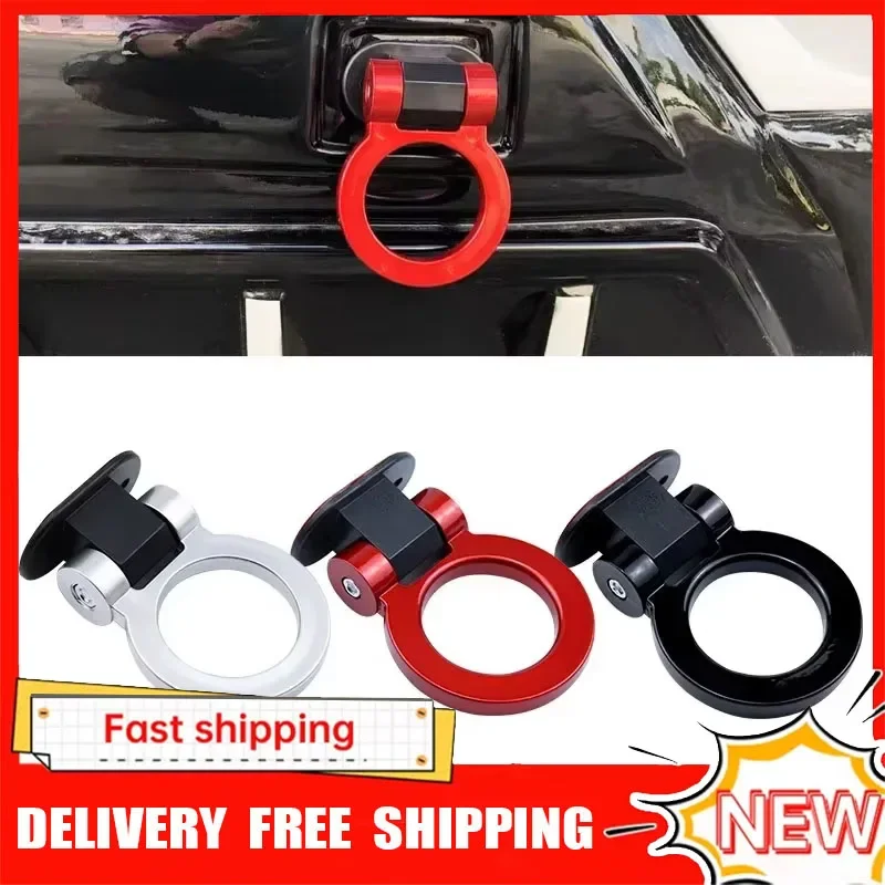 

1 шт. ABS автомобильный Стайлинг крючки для прицепа наклейка украшение автомобиля авто задний передний прицеп моделирование гоночное кольцо буксировочный крюк для автомобиля