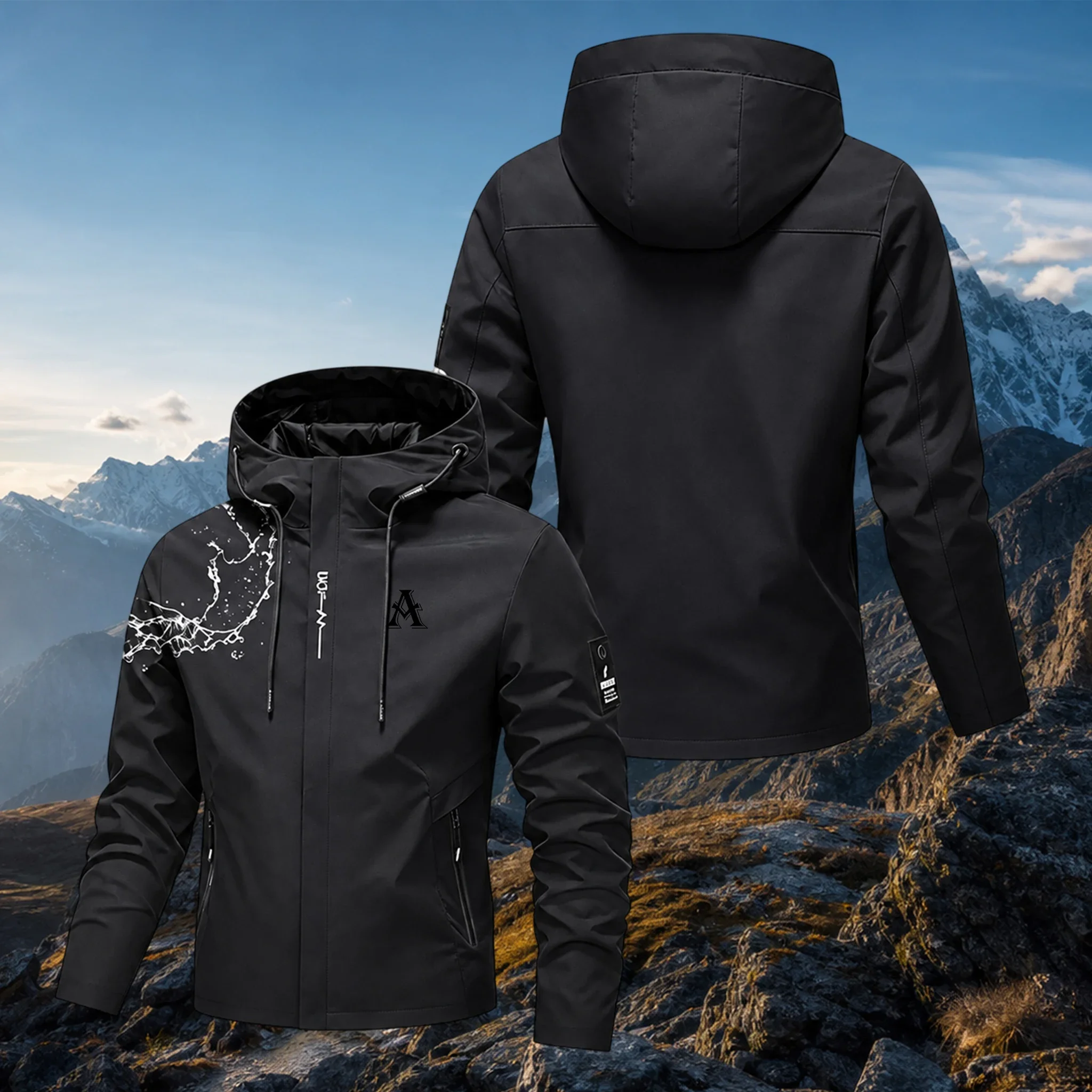 Men's Casual Hooded Jacket, All-season Windproof Coat, Suitable for Outdoor Activities, Cycling, Travel, and Leisure - Stylish