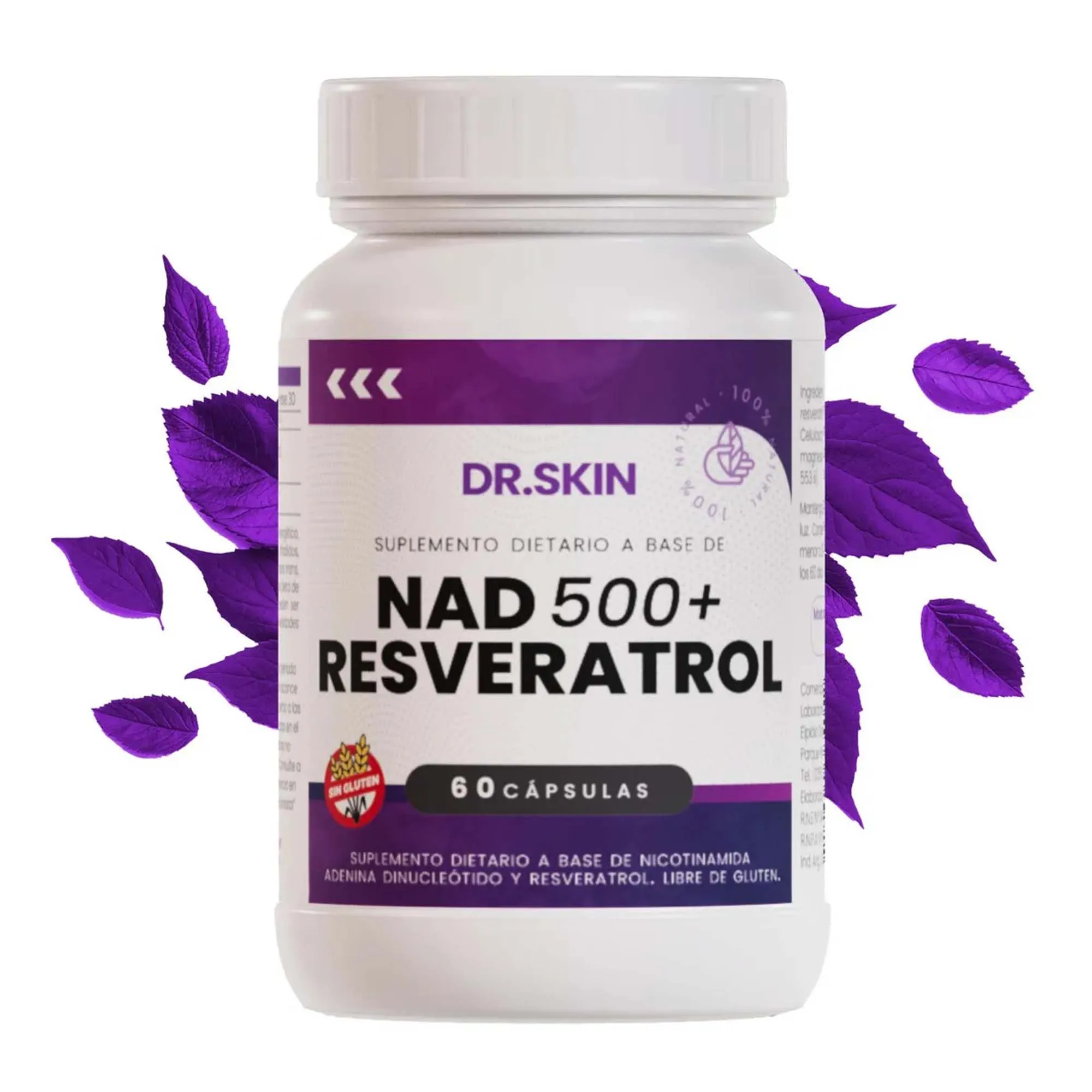 

NAD + Resveratrol – Supports Cellular Energy & Repair, Vitality, Metabolism, Cellular Health Supplement