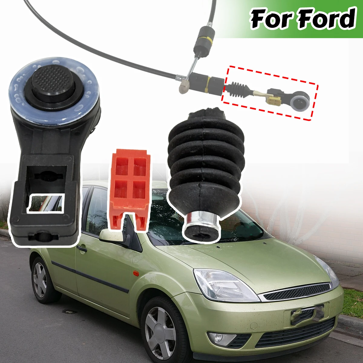

For Ford Fiesta 2002-2008 Gear Cable Collet Gaiter Gearbox Lever Joint End Sealing Connect Sleeve Bushing Linkage Accessories