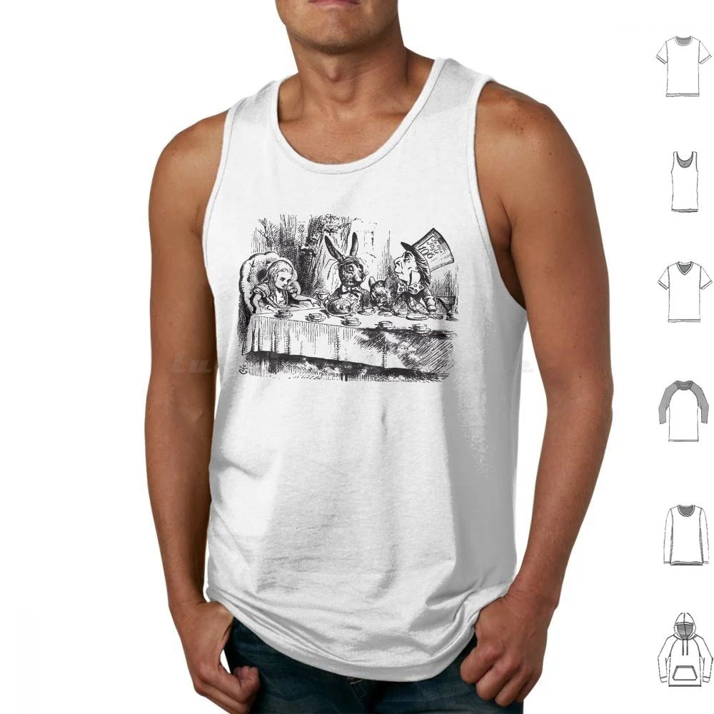 

Alice&#39 ; S Adventures In : The ; S Mad Tea Party With March Hare And Dormouse Tank Tops Print Cotton Alice In