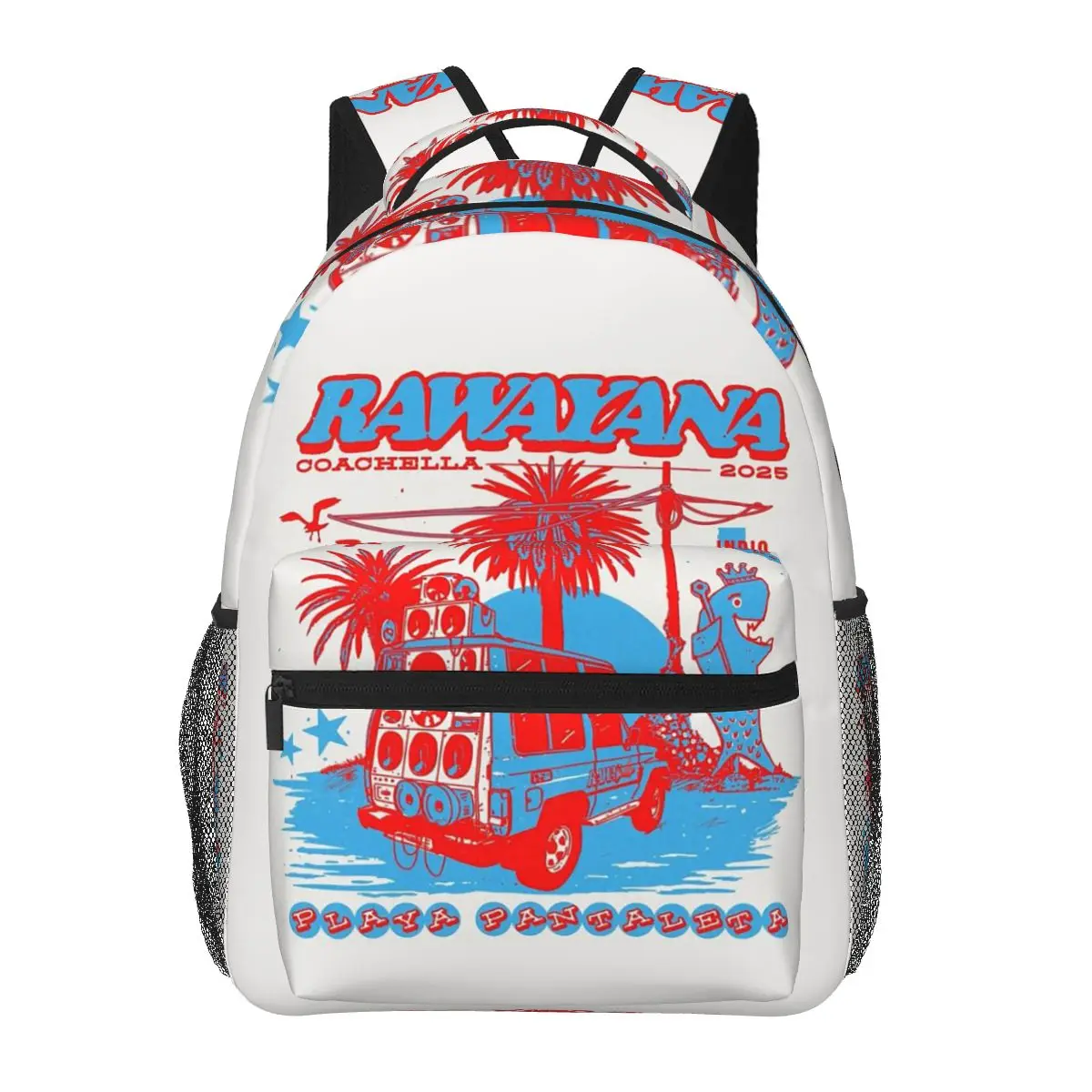 Band Rawayana Donde Es El After Album Print Student Backpack School Bag Daypack for Boys Girls Fashion Bookbag Shoulder Bags