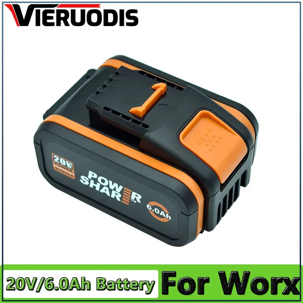 For WORX 20V battery 6.0Ah Lithium Rechargeable WA3553 WA3551 WA3553.1 WA3570 for All WORX Electric and Garden Tools