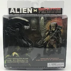 In Stock Transparent Head Alien Vs. Predator Double Pack Doll Figure Model Action Figures Toys Collection Gifts