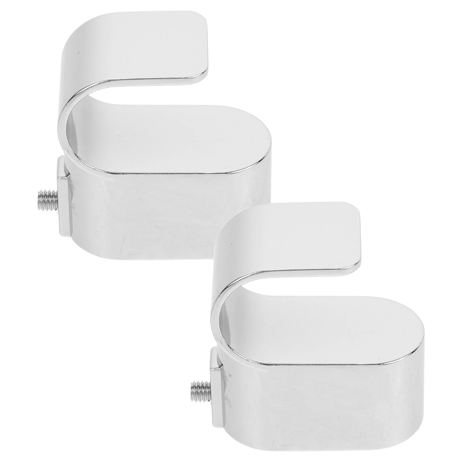 

2pcs Thick Alloy Closet Rod Brackets for Wardrobe Adjustable Supports Pole Holders Strong Clothline Pedestals