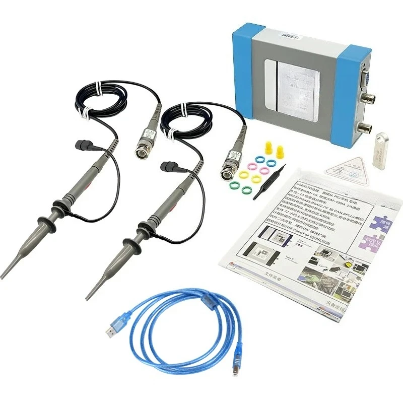 Dual-Channel USB Virtual Oscilloscope 8ch Logic Analyzer Portable