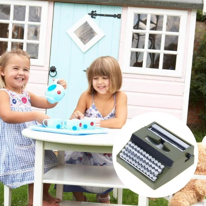 

Collectible Miniature Vintage Typewriter Desk Ornament Plastic For Dollhouses Displays And Creative Gifts 15UB