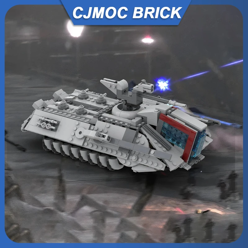 

MOC Space War Tank Колесница Вращающаяся большая артиллерийская модель DIY Сборка Строительные блоки Детская игрушка Коллекция для мальчиков Подарок