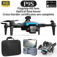 New P9S Drone 8K HD Dual Camera Brushless Motor Obstacle Avoidance Dron RC Helicopter Professional Foldable Quadcopter Toy