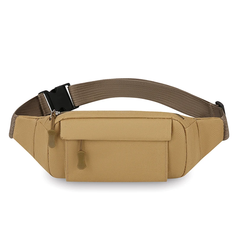 

New Style Waist Bag - Men's Casual Sport Lightweight Nylon Fabric Front Bag For Outdoor Running Single Shoulder Cross-Body Bag