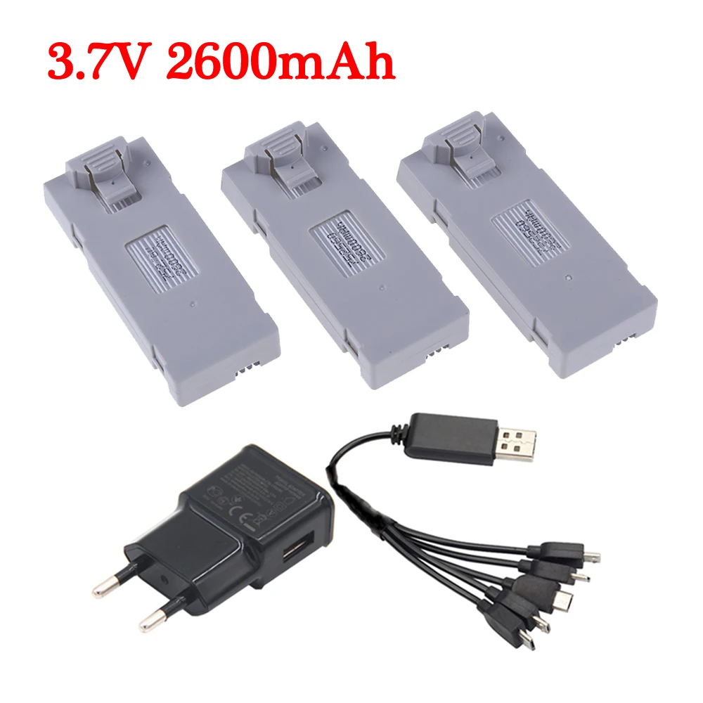 For E88 E88PRO Ls-E525 E525 PRO RC Drone Battery 3.7V 2600mAh Lipo Battery Accessory For E99 E99PRO Mini Uav Drone Battery Parts