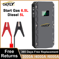 GKFLY Car Jump Starter 6000A/4000A/3000A 12V Starting Device Power Bank Car Battery Booster Charger ForPetrol Diesel Car Starter