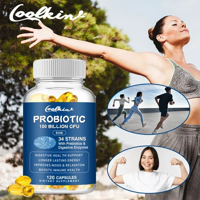 100 Billion Probiotic Supplement - Improves Digestion and Relieves Bloating and Constipation, Promotes Immune Health