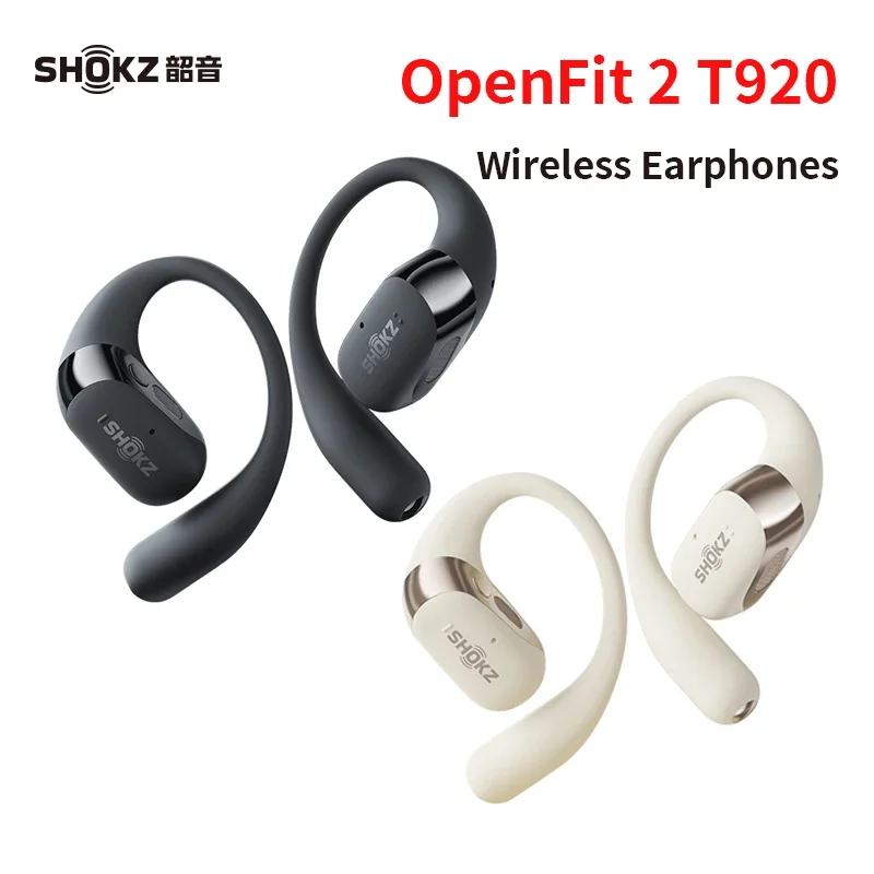 SHOKZ OpenFit 2 T920 سماعة لاسلكية تعمل بالبلوتوث سماعات عمر البطارية الطويل سماعة AI الحد من الضوضاء سماعات رياضية مخصصة