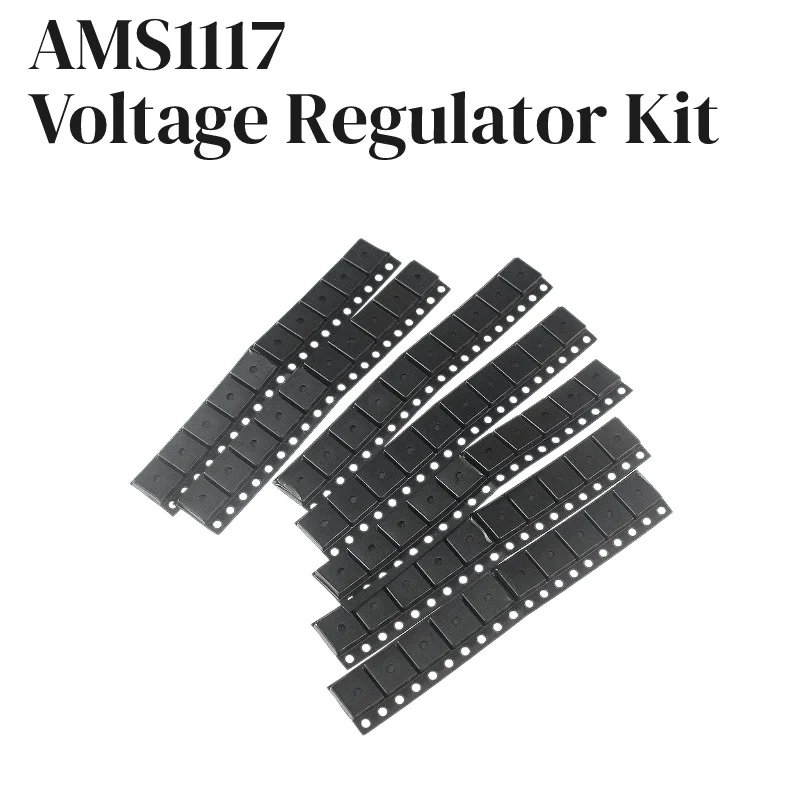 70PCS Voltage Regulator Kit AMS1117 SOT-223 AMS1117-3.3V AMS1117-ADJ AMS1117-5.0V AMS1117-2.5V AMS1117-1.8V AMS1117-1.5V 1.2V-5V